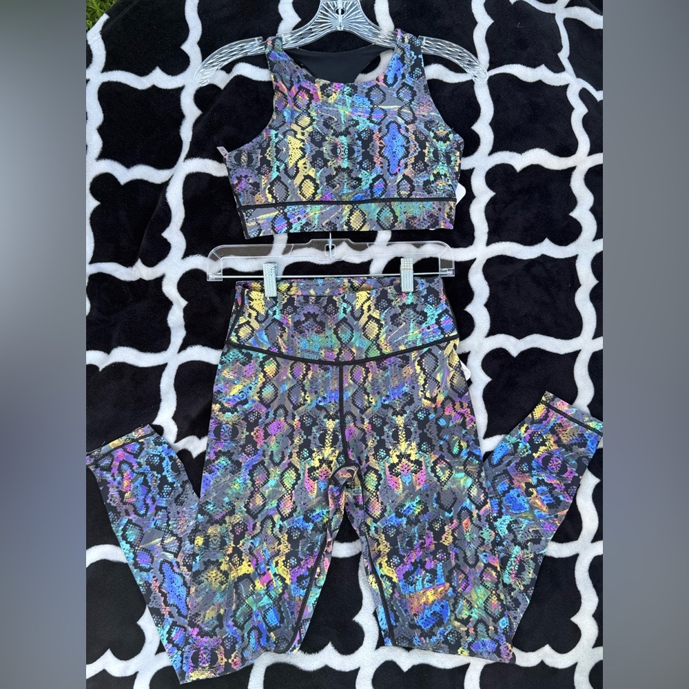Colorful Snake Print Activewear Set